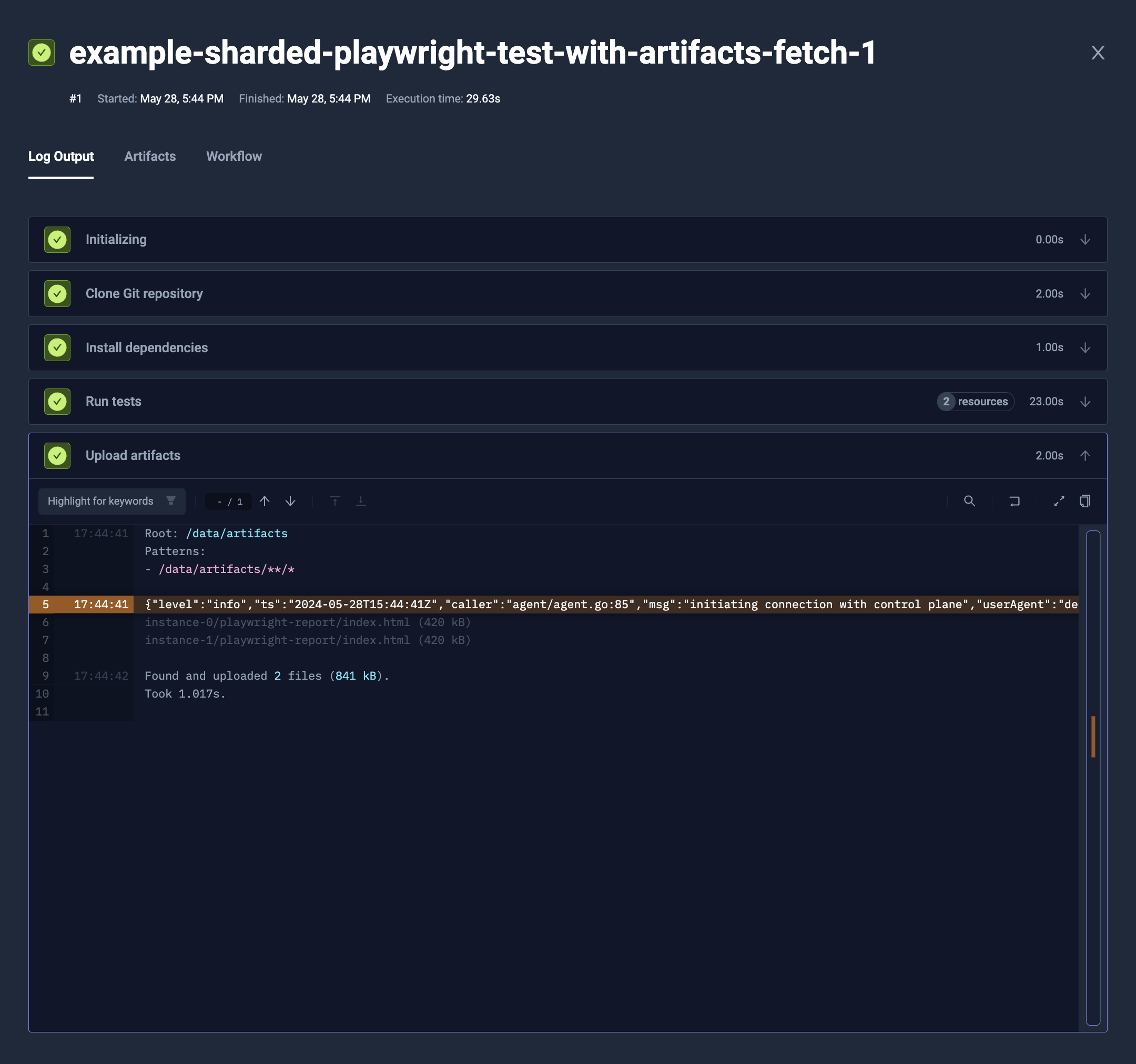 example-sharded-playwright-test-with-artifacts-fetch-logs.png